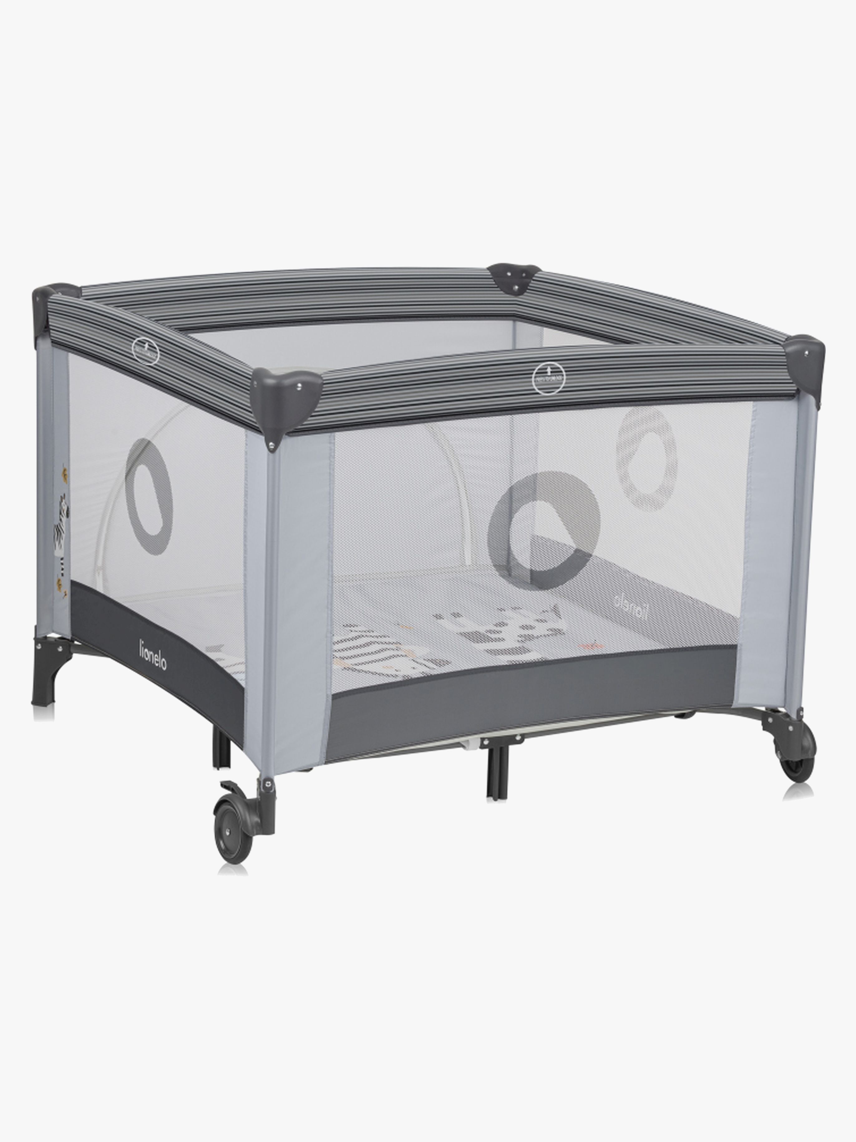 Lionelo BONNIE Laufgitter  für Kinder &  Babys, Grey Stone