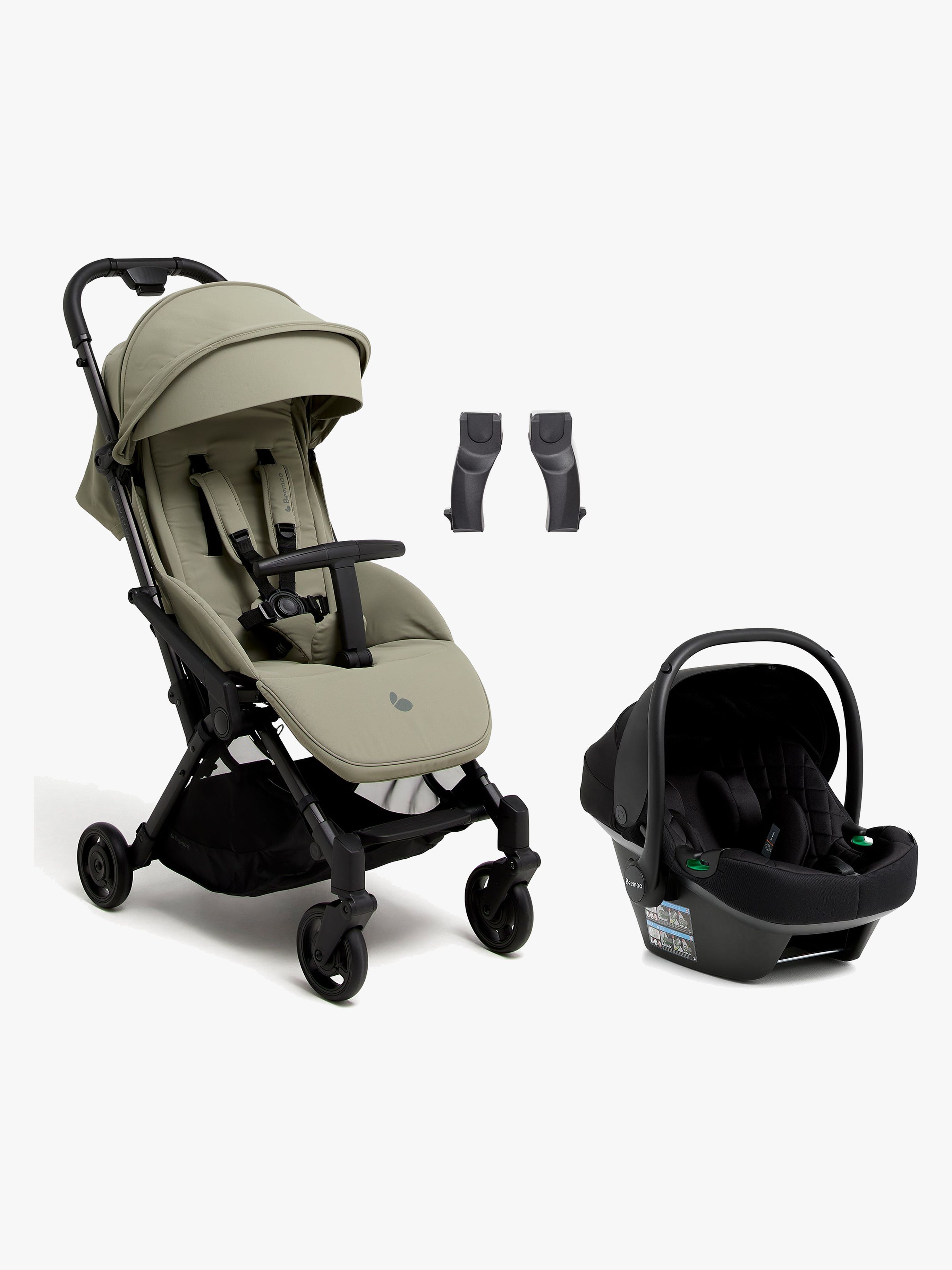 Easy Fly Lux 4 Buggy inkl. Route i-Size Babyschale, Spring Green / Black Stone