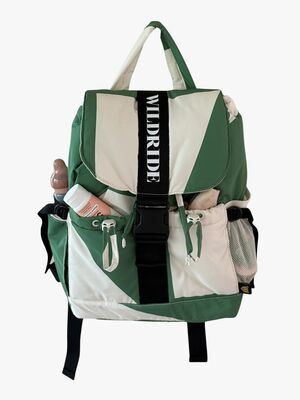 Wildride Wickeltasche Rucksack, Green Graphic