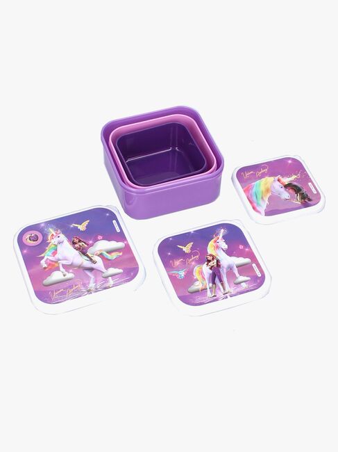 Unicorn Academy 3 in 1 Snackbox Fresh Bites, Lila
