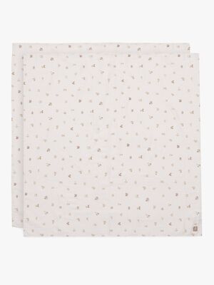 Jollein Musselintuch 115x115 cm 2er-Pack, Animal Friends