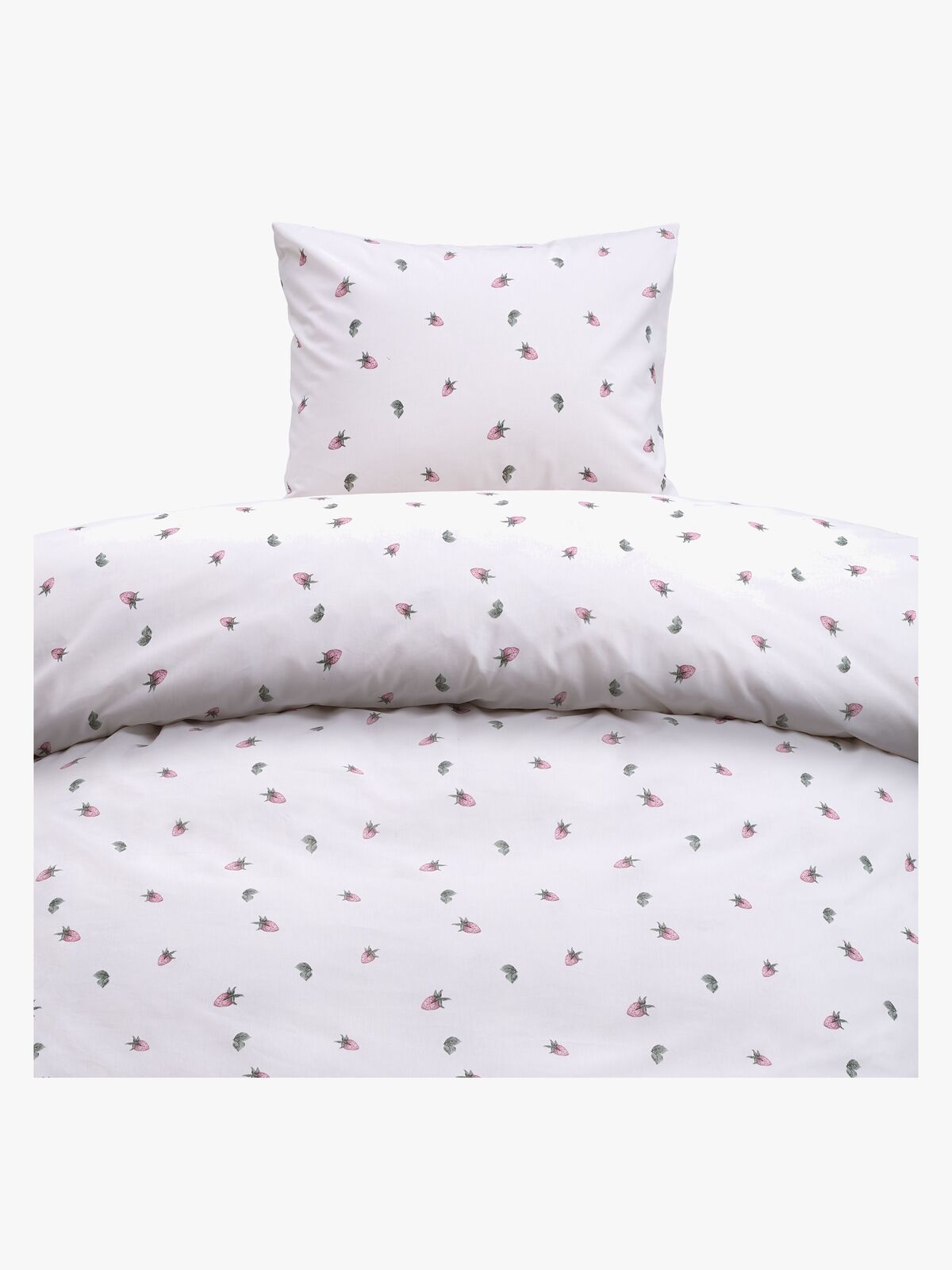 Borganäs Bettwäsche Babybett Erdbeertraum 100x130 cm