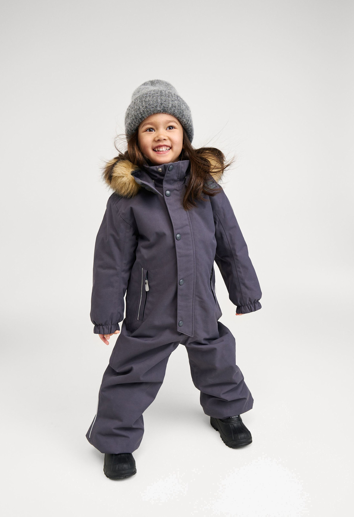 Reimatec Stavanger Overall, Soft Black, 128