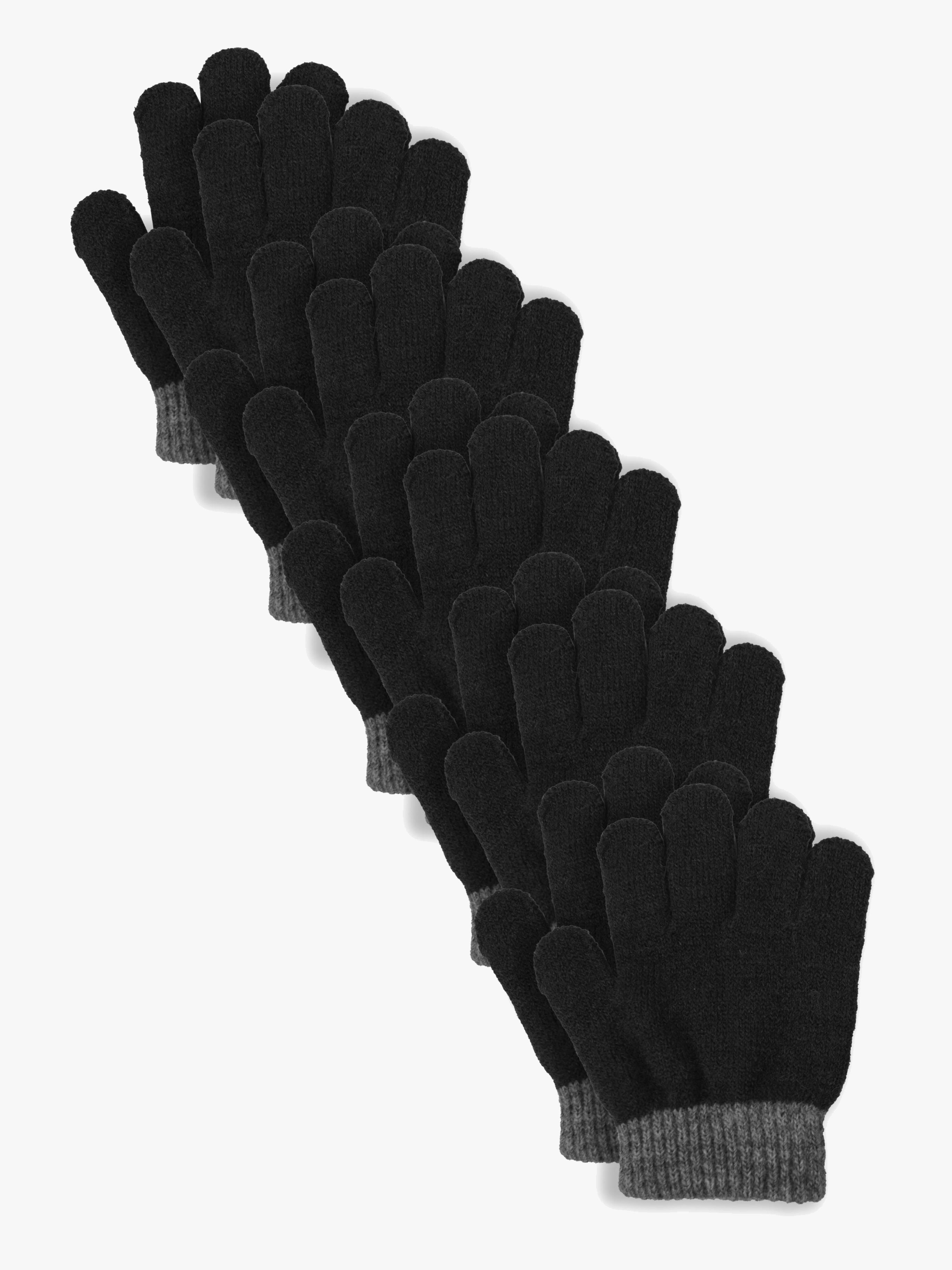 Sundsvall Handschuhe 5er-Set, Black / Anthracite, 2-5 Jahre