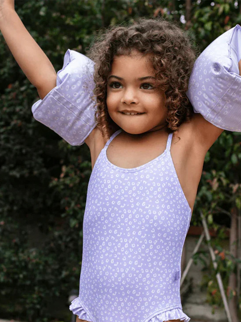 Swim Essentials Badeanzug, Lila Leopard