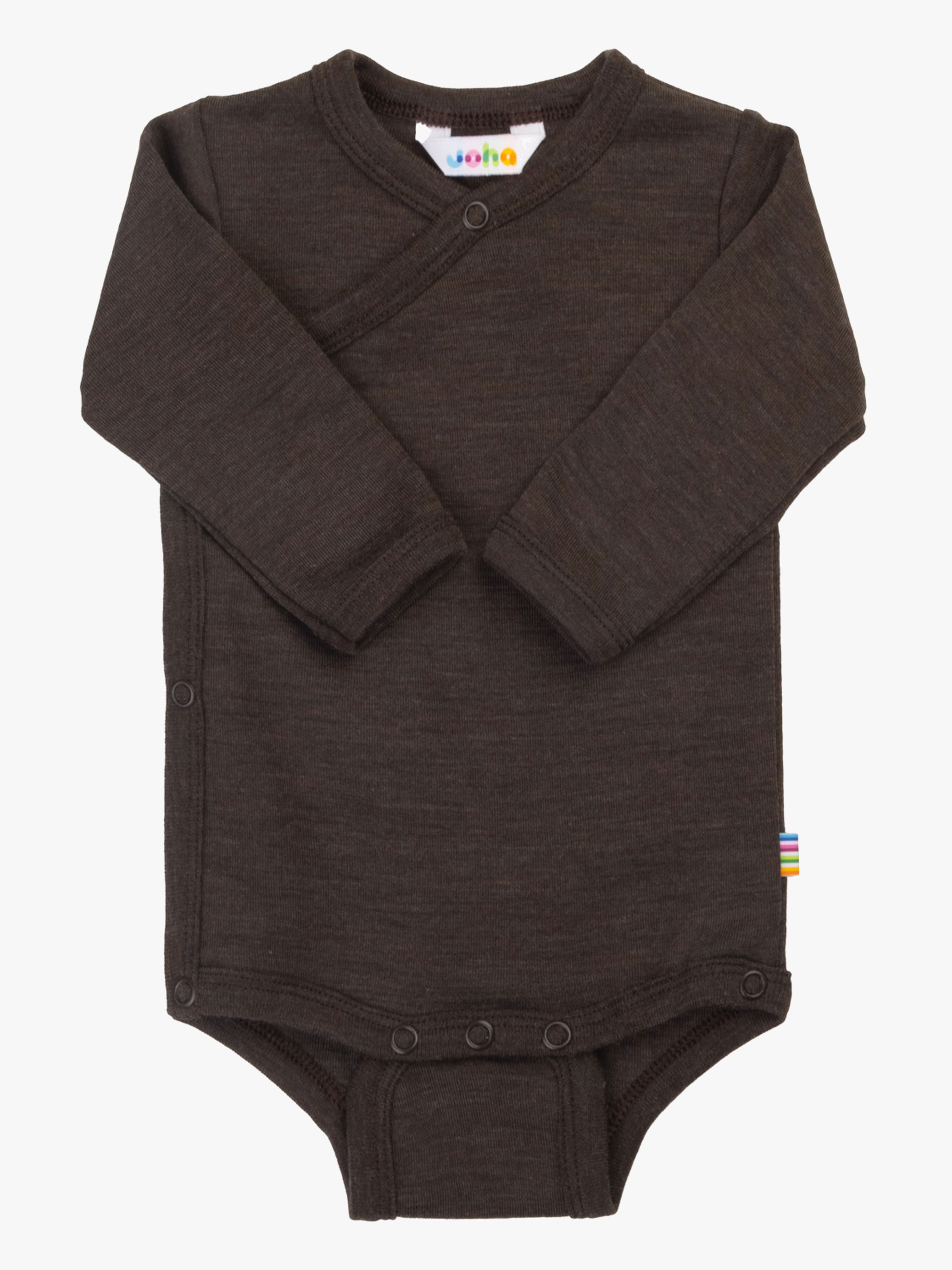Wickelbody Merinowolle, Drk. Brown, 70, Babykleidung