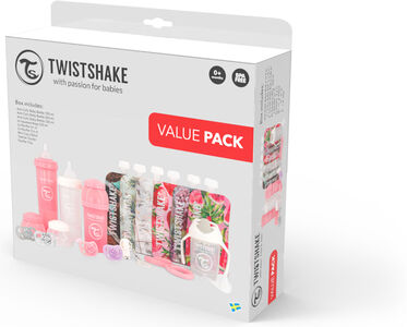 Twistshake Baby Bottle Kit, Rosa/Lila/Weiß