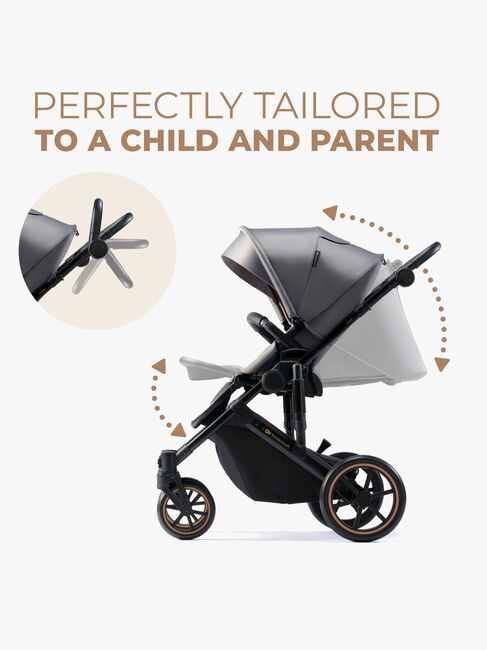 Kinderkraft Prime 2 2-in-1 Kombikinderwagen, Shadow Grey