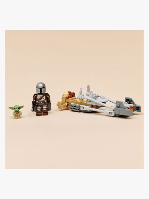 LEGO Star Wars 75436 Der Mandalorianer und Grogu auf ihrem Speeder Bike