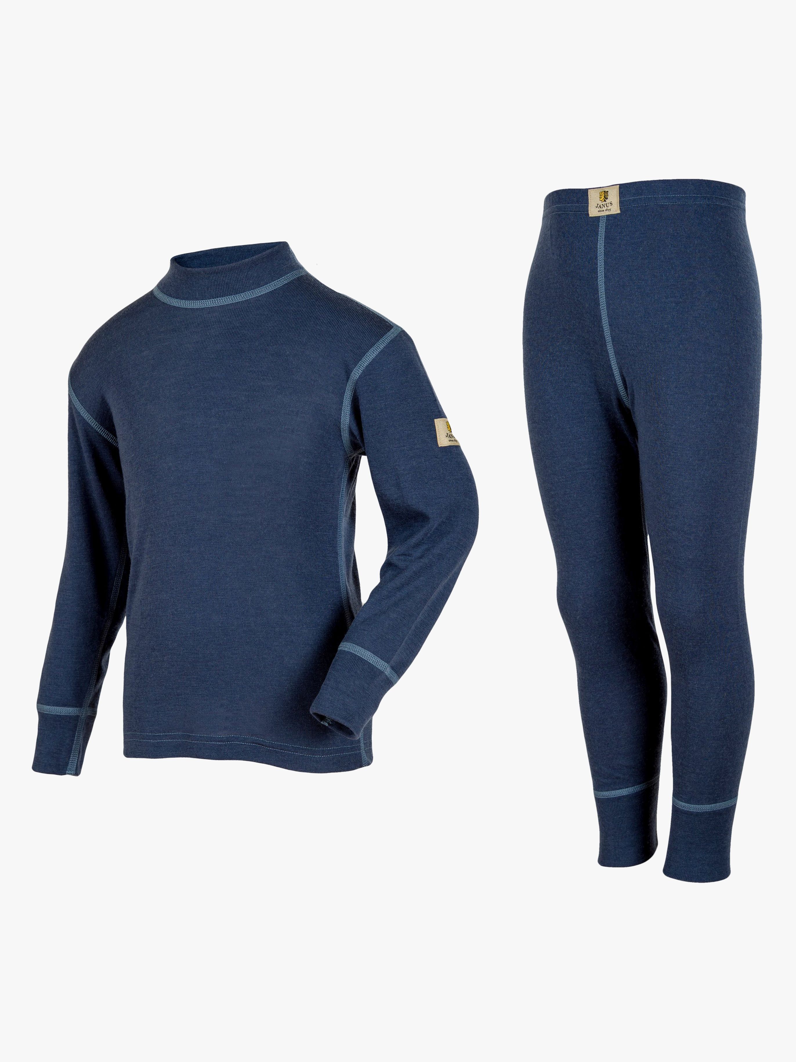 Thermo-Unterwäsche-Set Merinowolle, Blau, 100