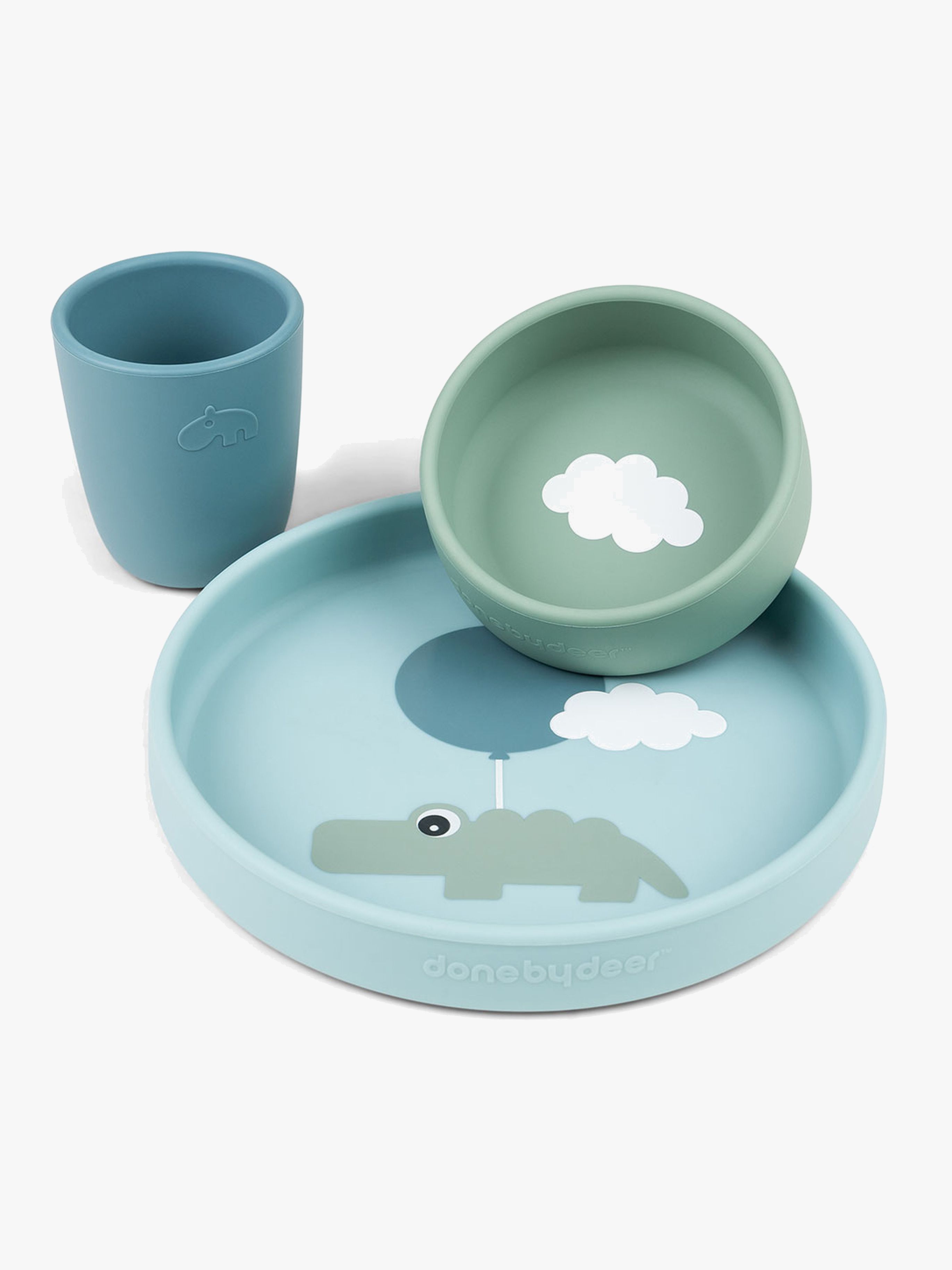 Happy Clouds Kindergeschirr, Blau
