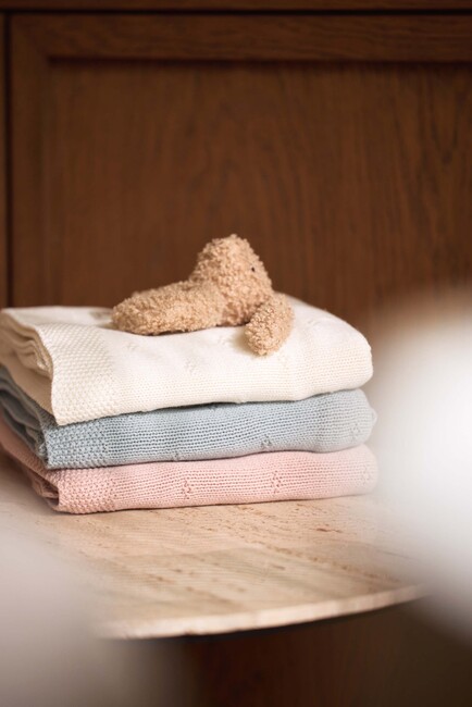 Jollein Gestrickte Decke Cozy, Ivory