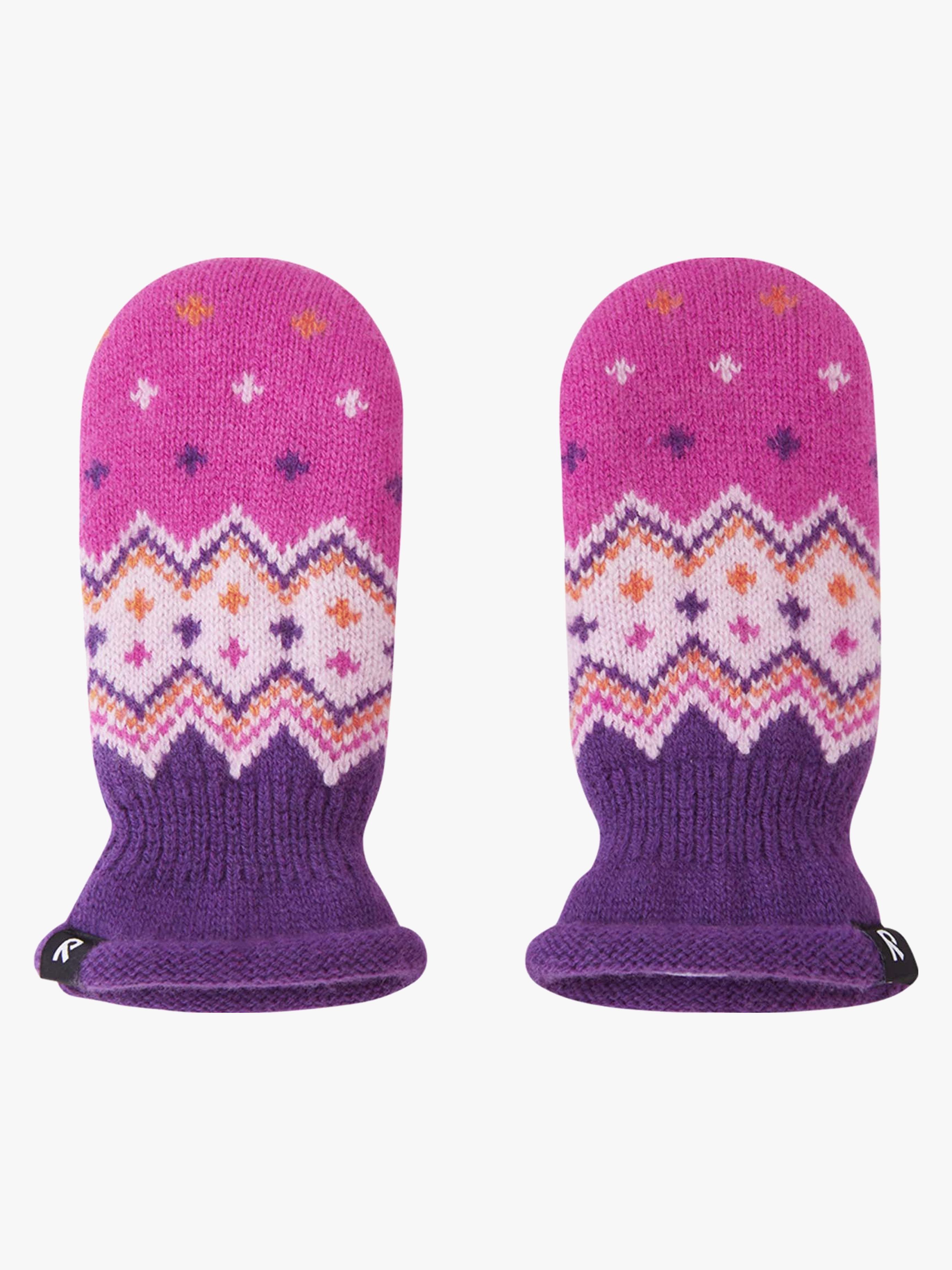 Lapanen Gestrickte Wollfäustlinge, Plum Purple, 2