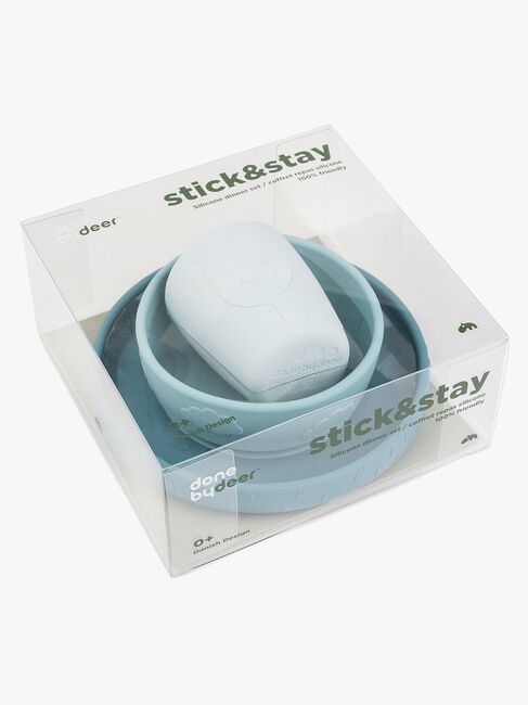 Done By Deer Stick & Stay Geschirr-Set Deer Friends, Blue