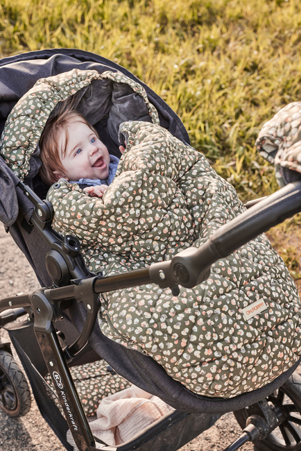 Oh, Poppy! Lily Quilted Fußsack, Poppy Forest Green