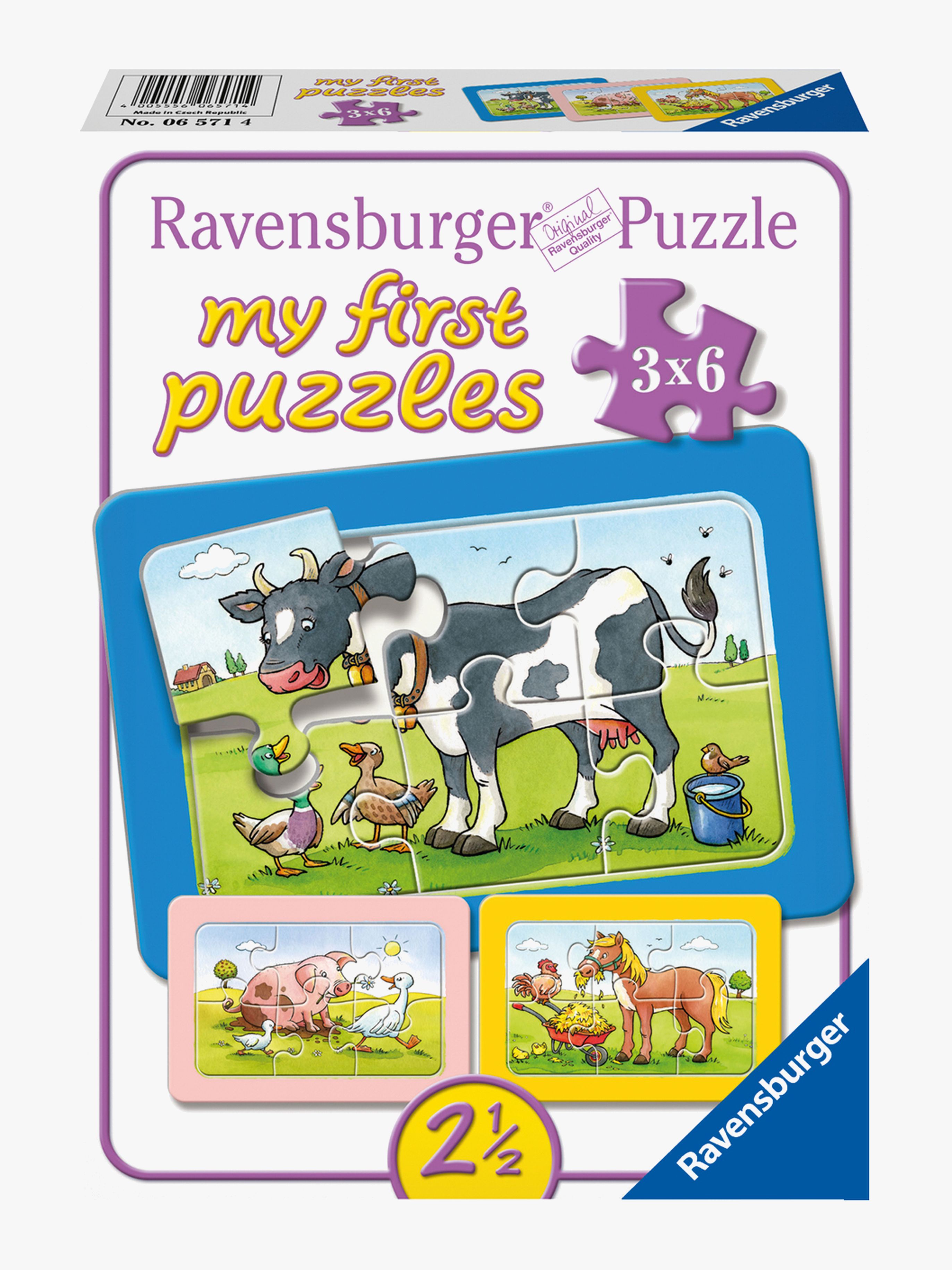 Puzzle Tierfreunde 3x6 Teile