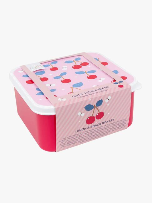 A Little Lovely Company Lunchbox-Set, Kirschen
