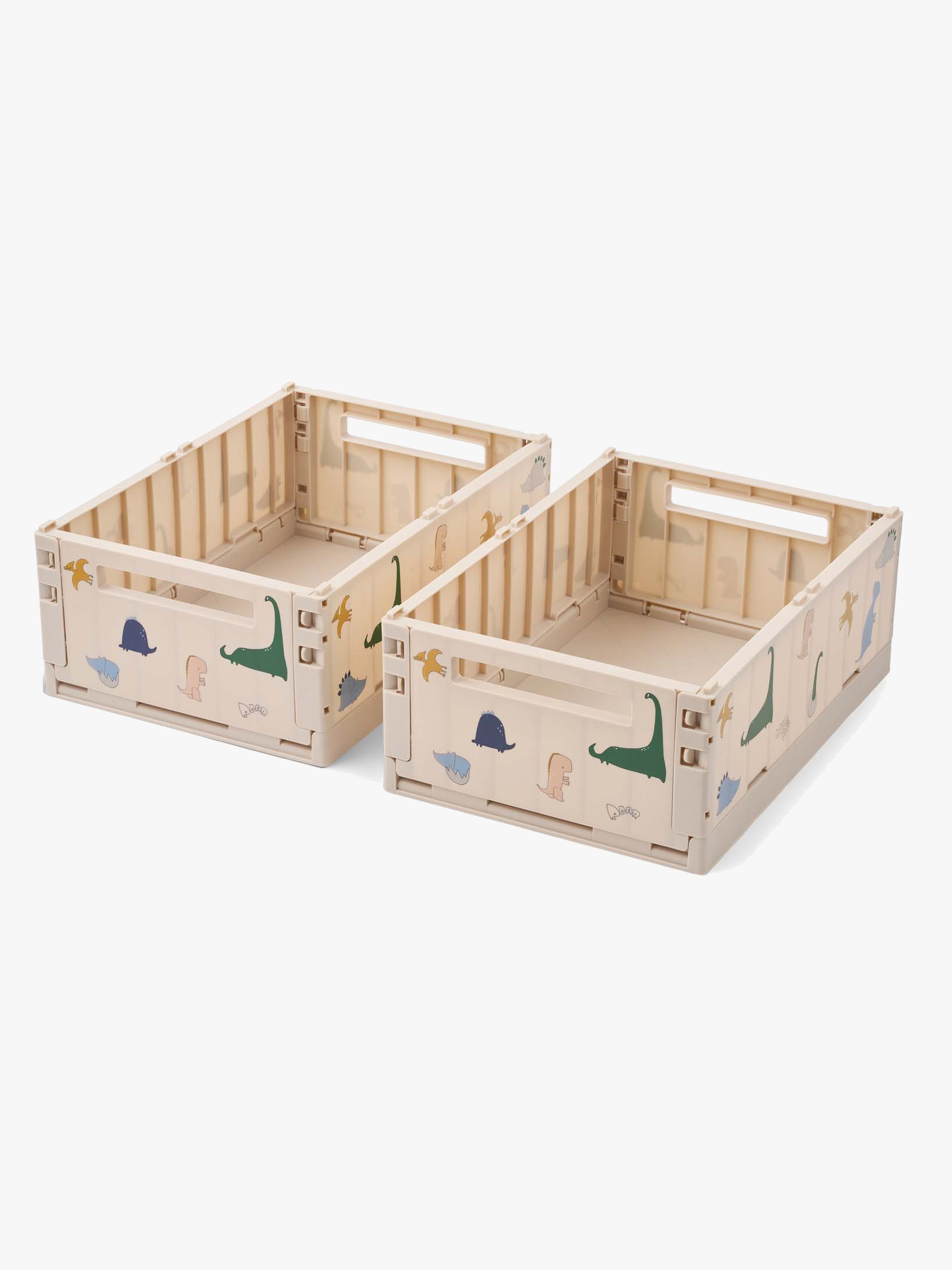 LIEWOOD Weston Aufbewahrungsboxen M 2er-Pack, Dino Roar/Sandy