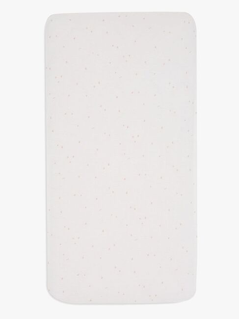Jollein Spannbettlaken Twinkling 60x120 cm, Off White/Wild Rose