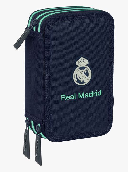 Real Madrid Gefülltes Dreifach-Federmäppchen 37 Teile, 2ª Equipment 25/26
