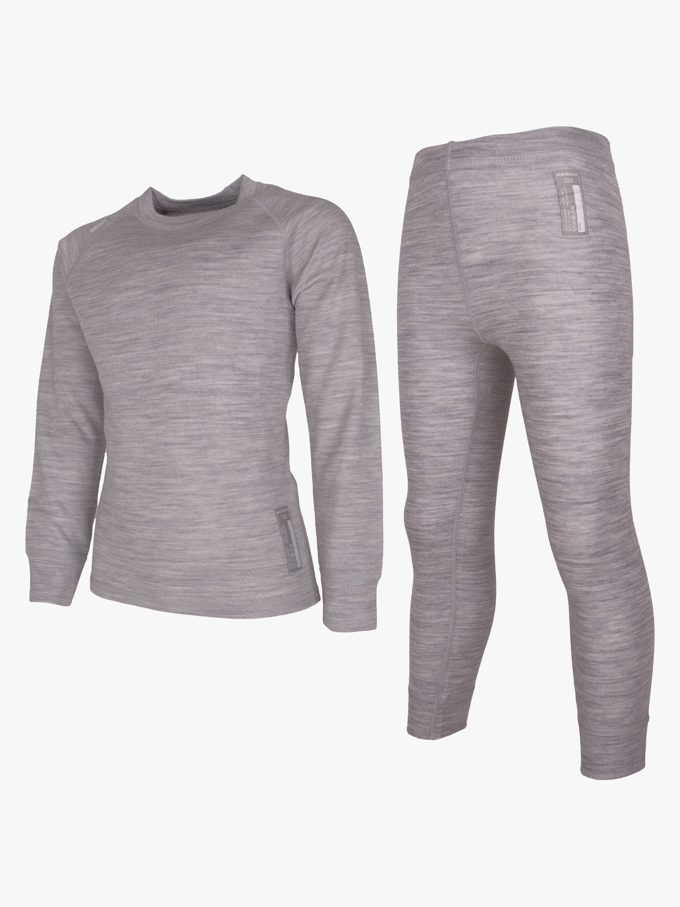 Merino Thermounterwäsche, Grey Melange, 110