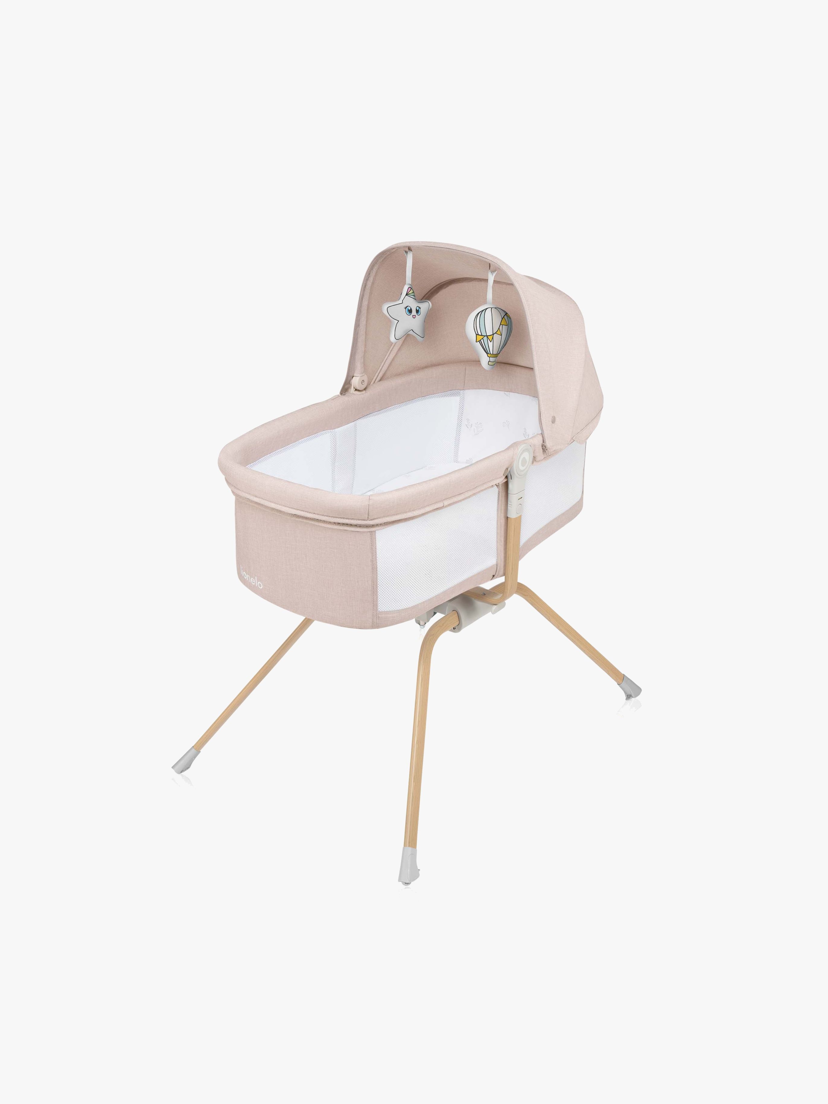 Lionelo Malin Evo Beistellbett, Beige Natural