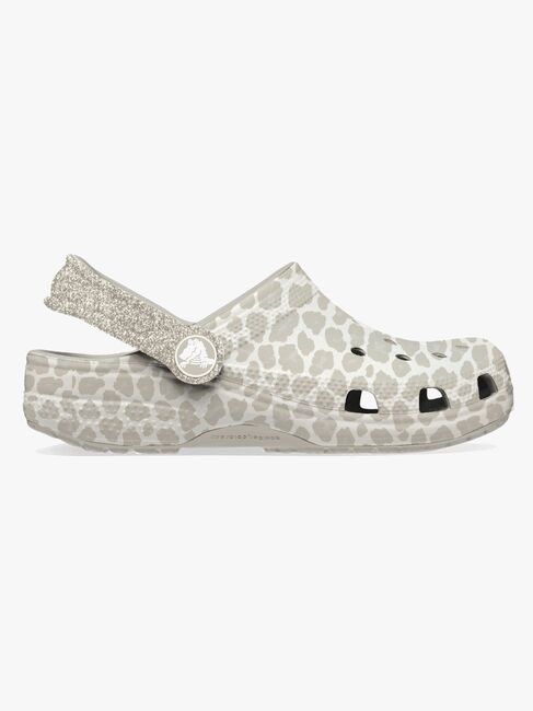 Crocs Classic Animal Glitter Hausschuhe, Almond Tint