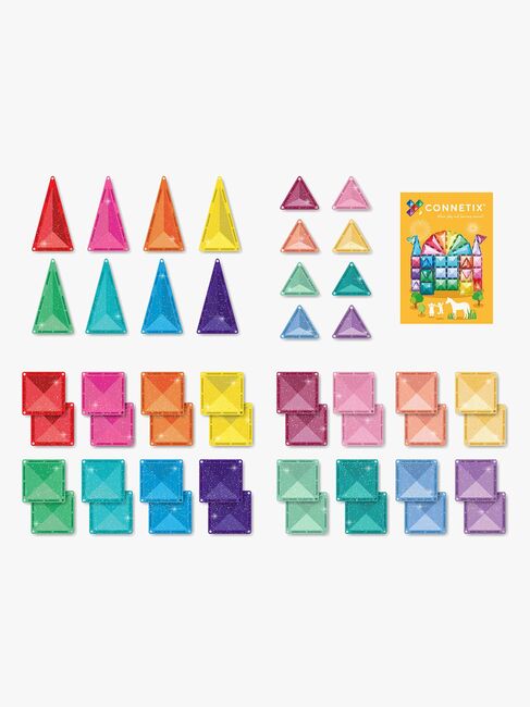Connetix Magnetische Bauteile Glitzer Schloss 48 Teile