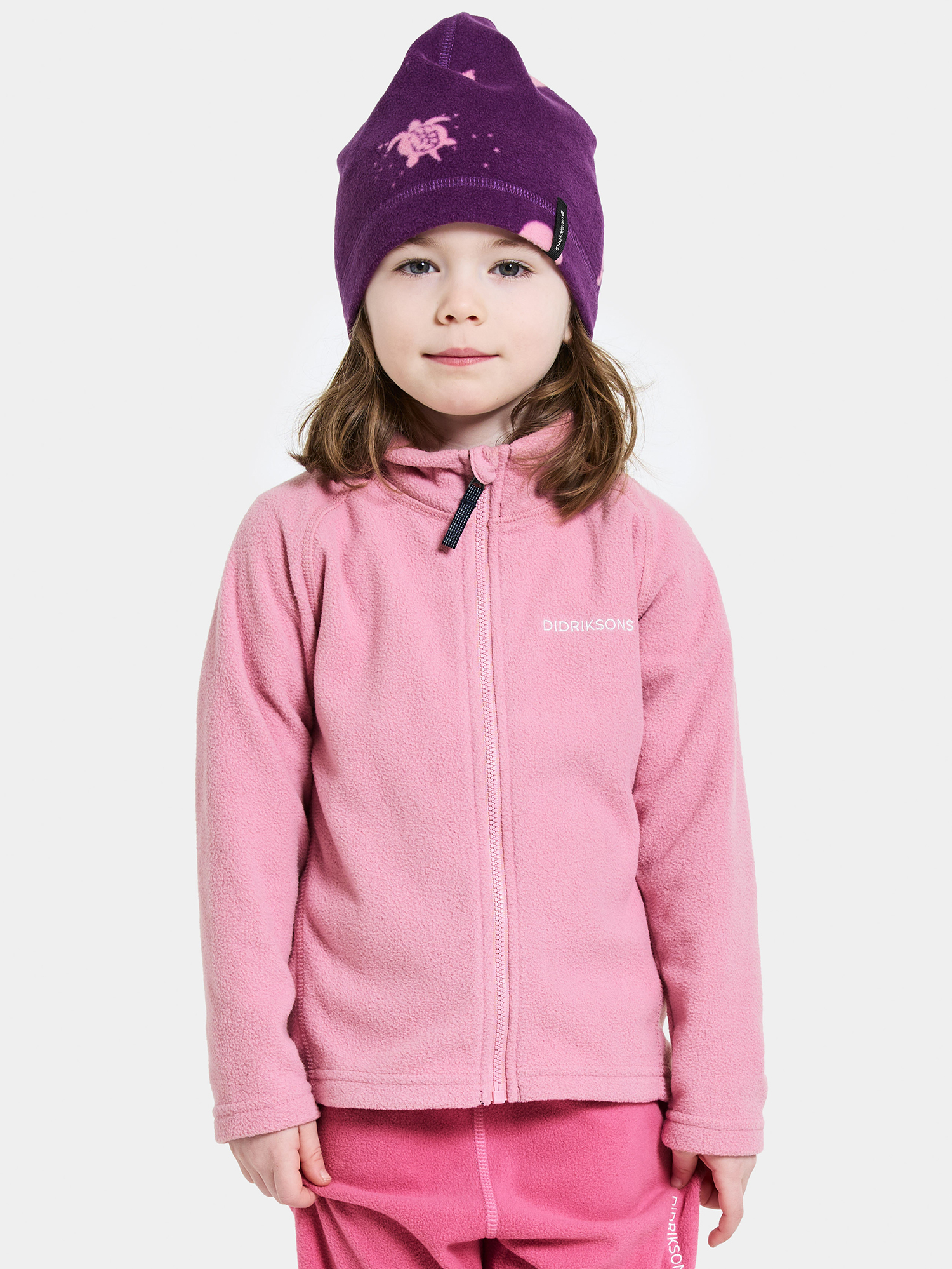 Didriksons Monte Fleecejacke, Light Heather Pink, 120