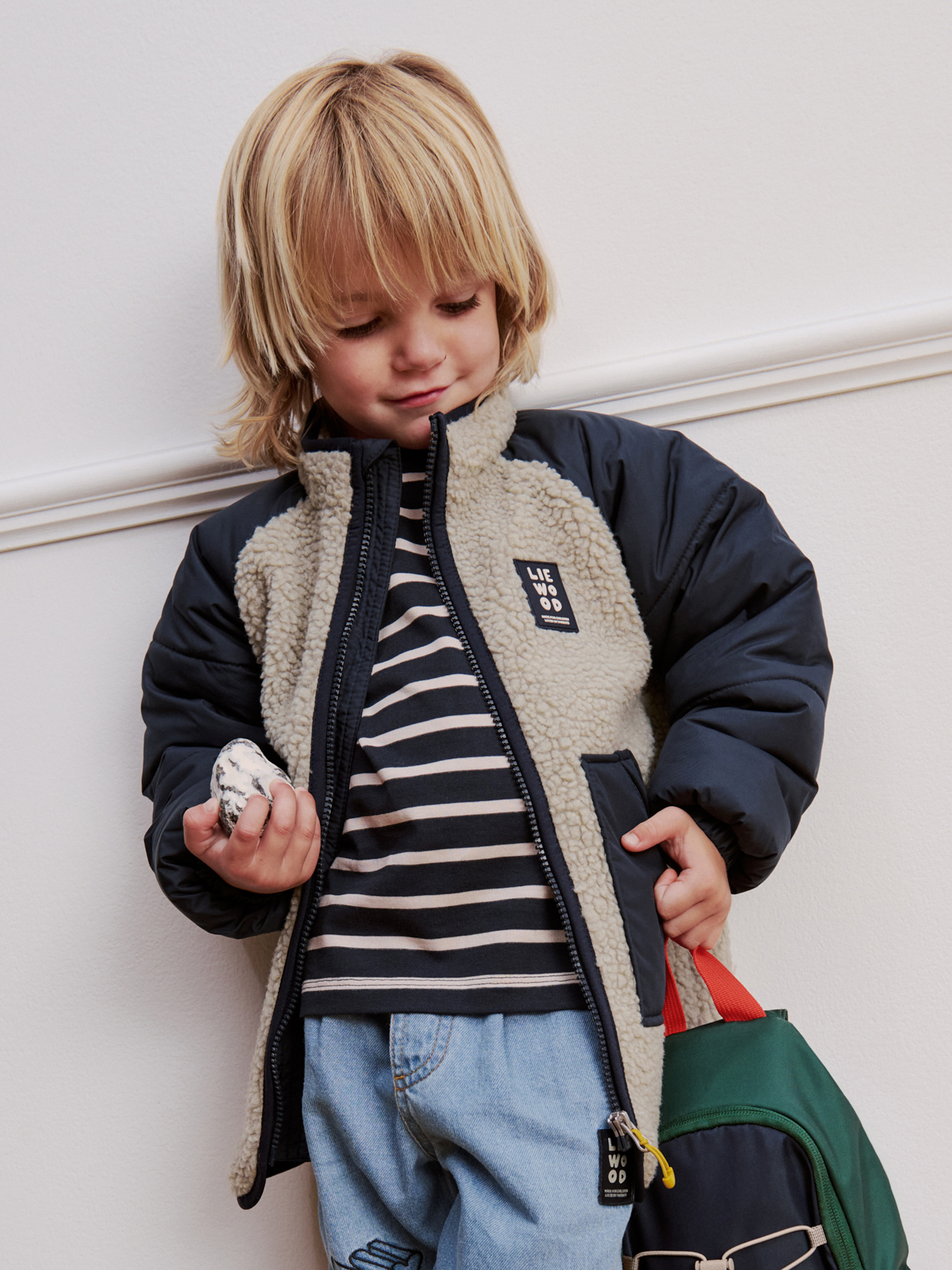 LIEWOOD Runa Jacke, Mist/Classic Navy, 116
