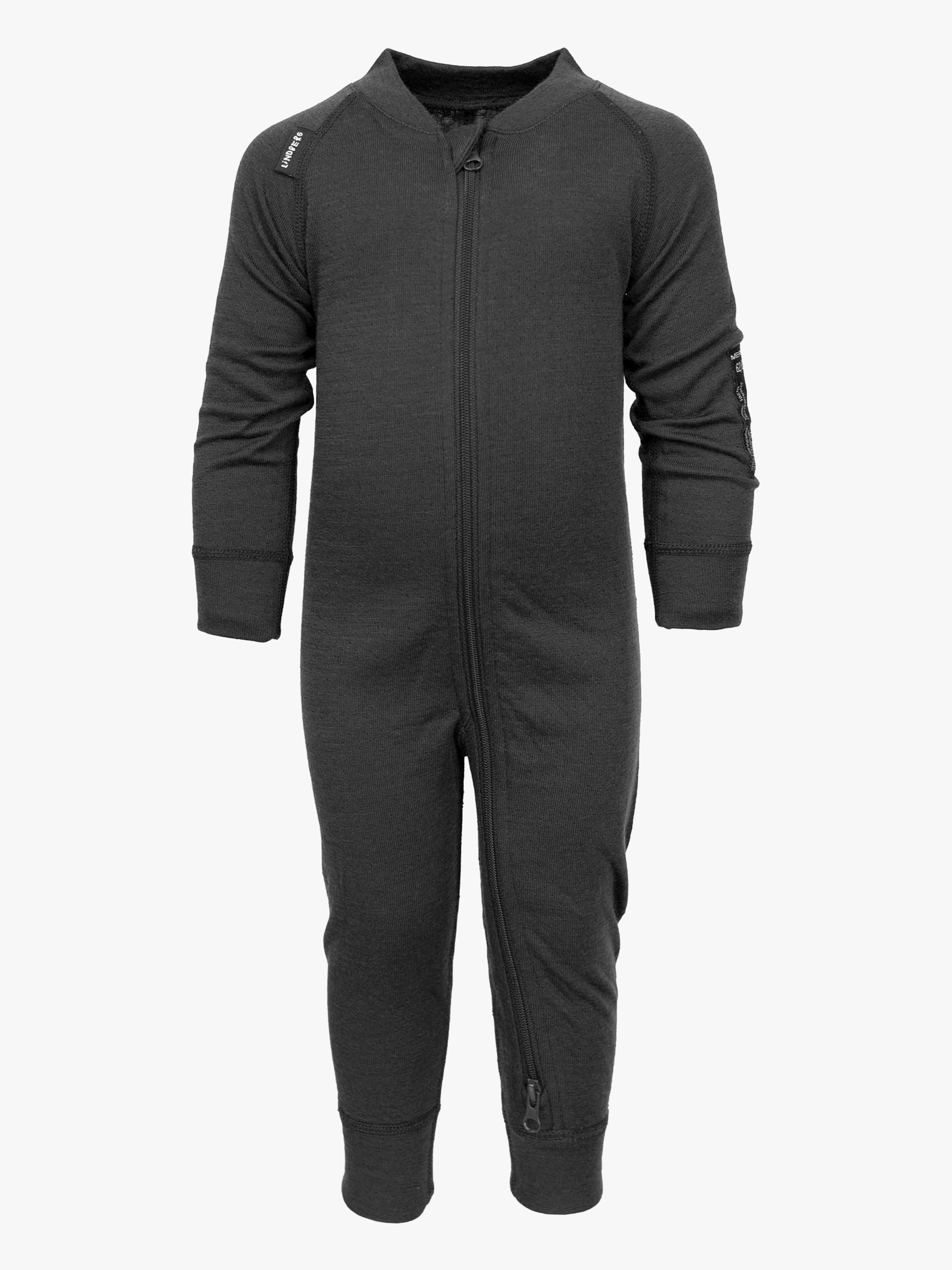 Lindberg Merino Overall, Black Melange, 98-104
