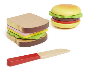 VIGA Spielset Hamburger & Sandwich