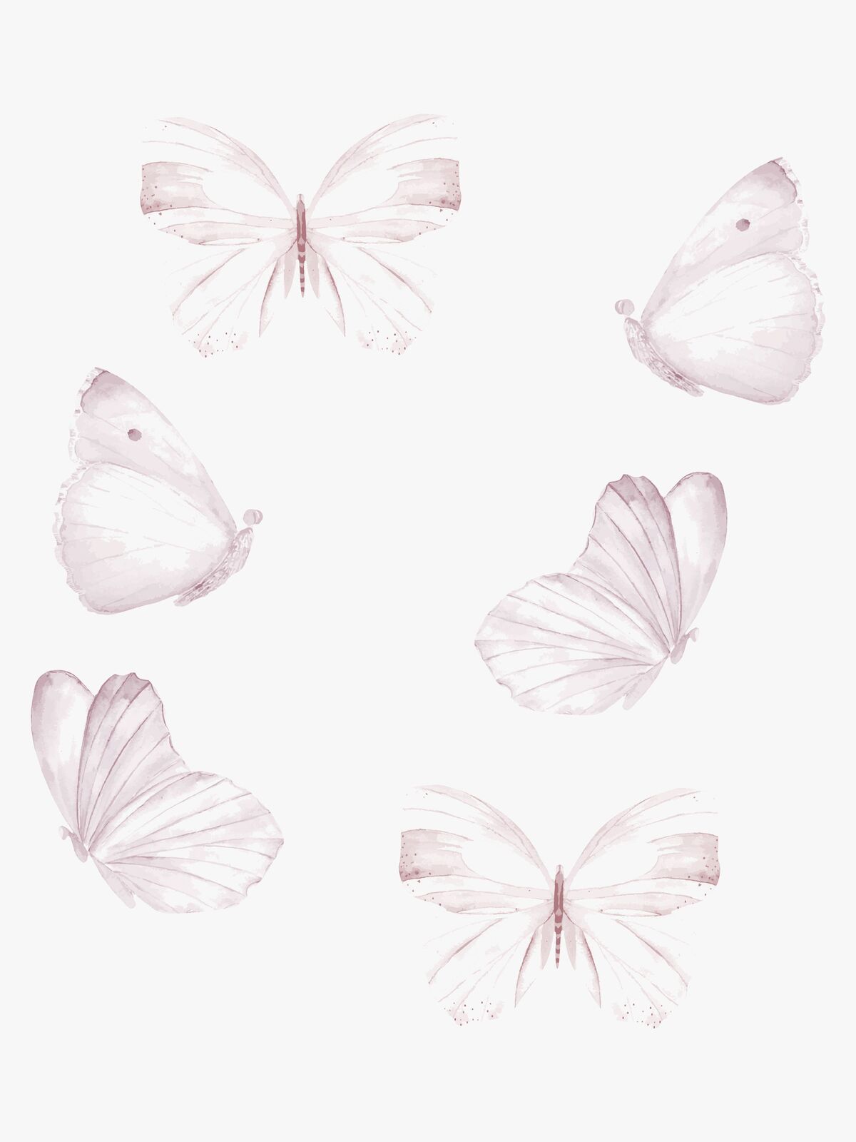 That's Mine Wallsticker Butterfly 6er-Pack, White