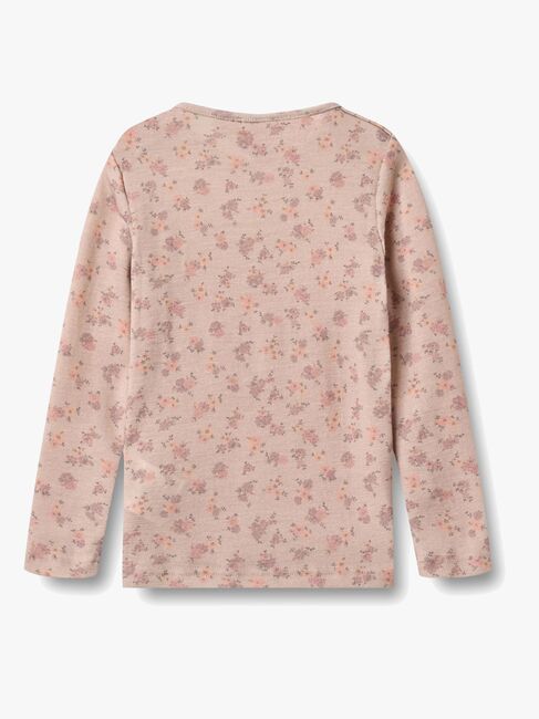 Wheat Alfie Langärmeliges Top Merinowolle, Lilac Flowers