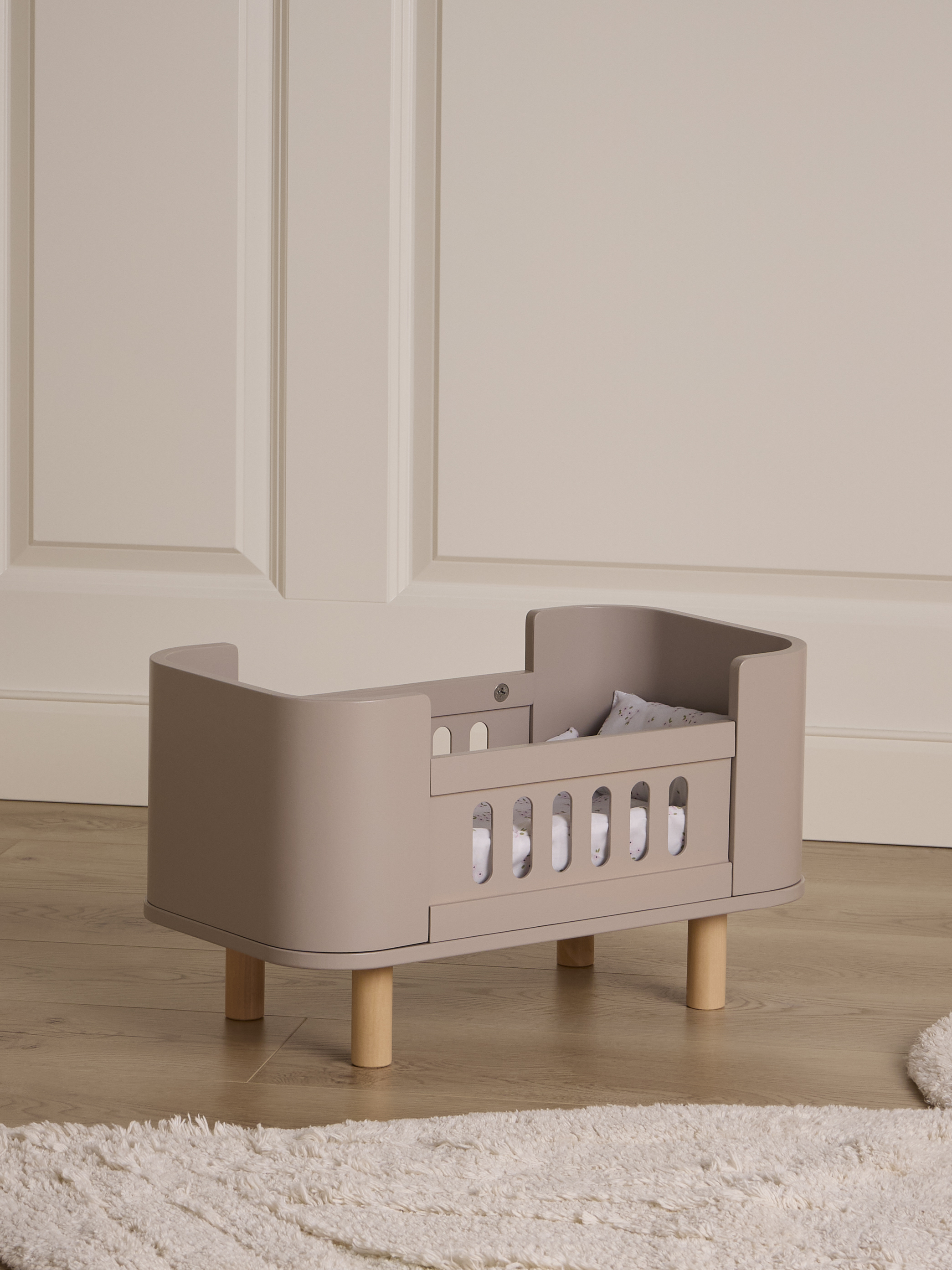 Alice & Fox Puppenbett Inkl. Matratze, Beige