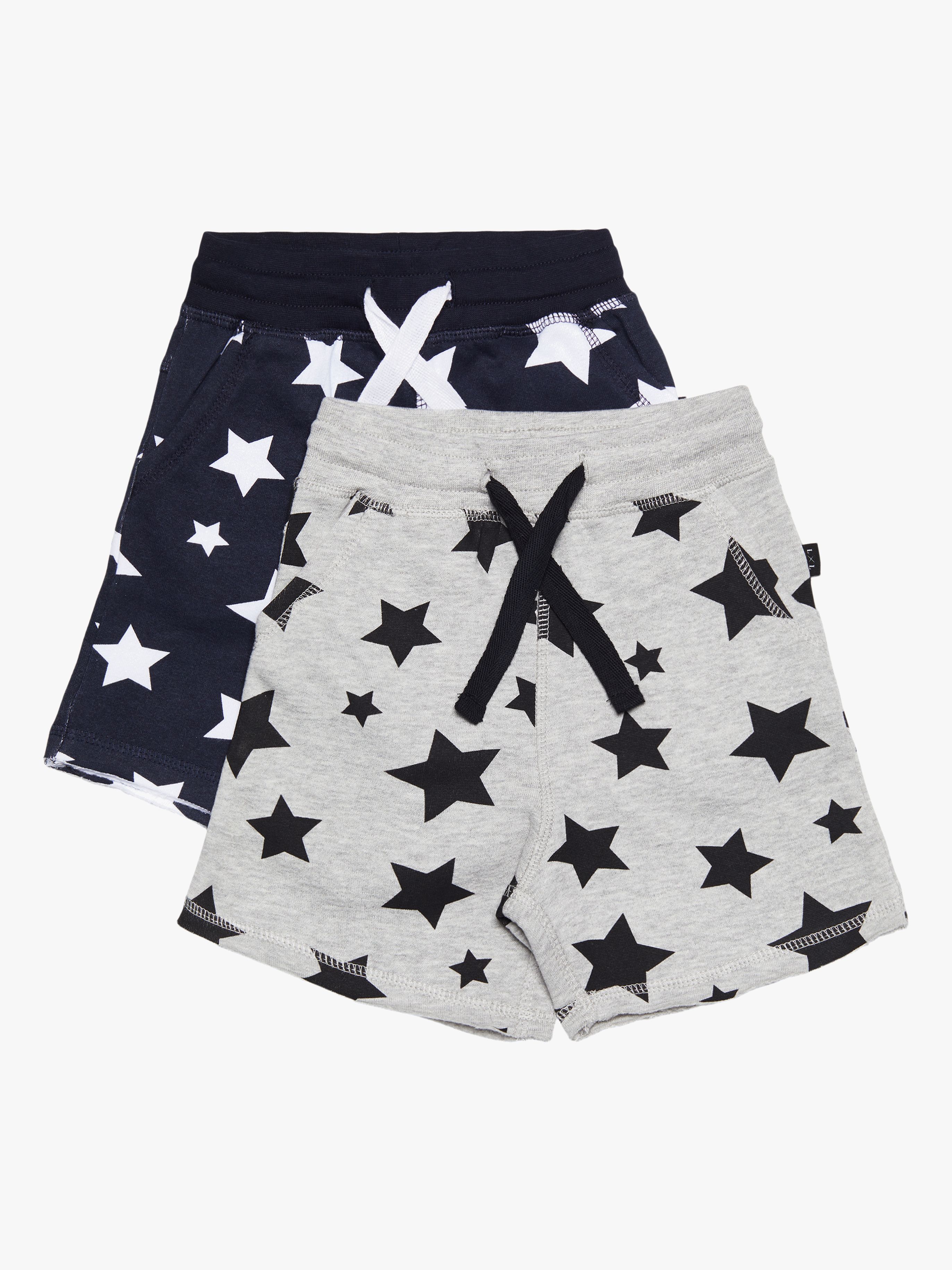 Fabriano Shorts 2er-Pack, Night Sky / Grey Melange 110-116