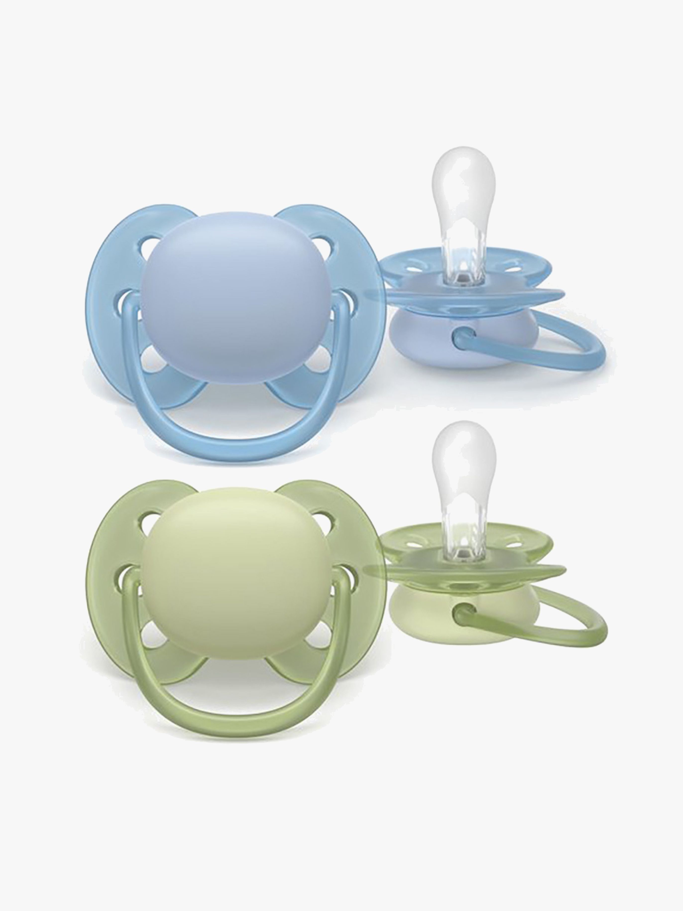 Philips Avent Ultra Soft Schnuller 0–6m 2er-Pack, Grün/Blau