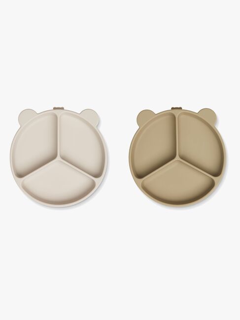 LIEWOOD Stacy Unterteilter Teller 2er-Pack, Sandy/Oat