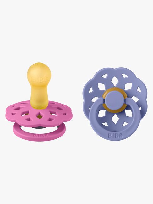 BIBS Boheme Schnuller 2er-Pack Latex Größe 2 Rund, Bubblegum/Peri