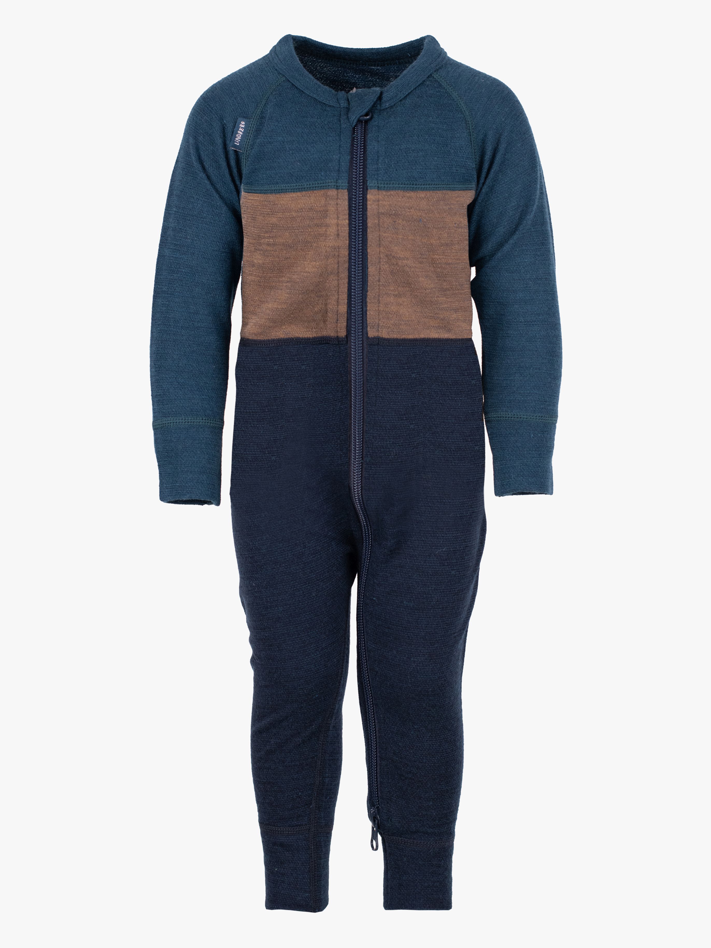 Bamboo Merino Thermounterwäsche Overall, Blue / Navy, 74-80