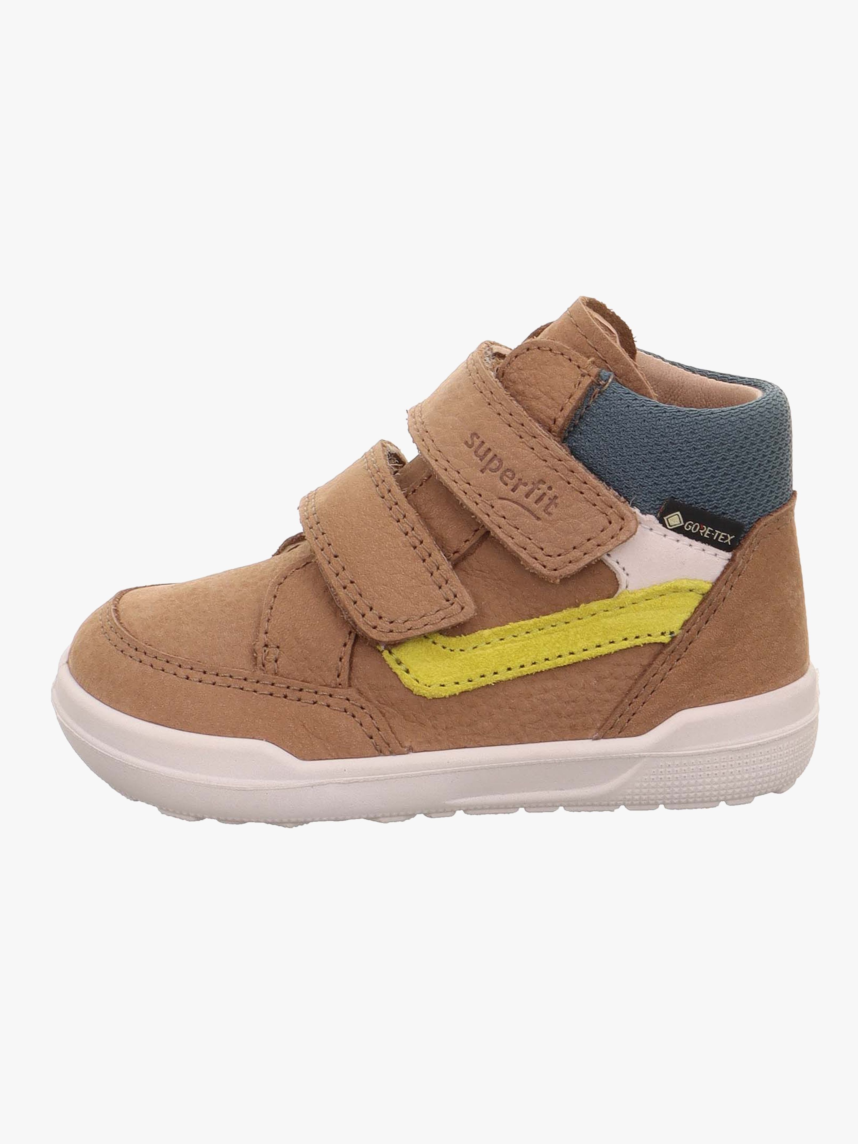 Superfit Superfree 2.0 Barefoot GTX Wasserdichte Mid Kinder Sneakers, Brown/Blue, 28, Kinderschuhe
