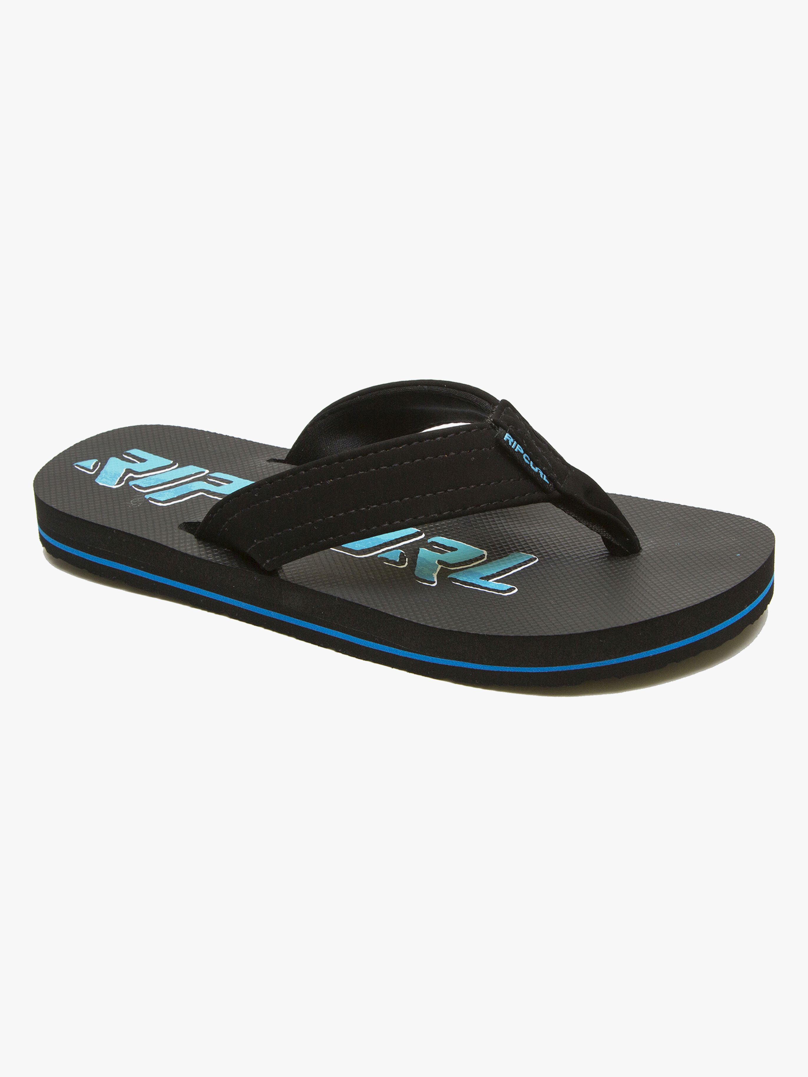 Rip Curl Ripper Kids Flip Flop, Black/Blue 29