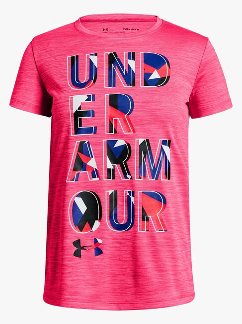 Under armour Hybrid 2.0 Big Logo T-Shirt, Penta Pink