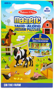 Melissa & Doug Magnetisches Puzzle zum Mitnehmen Bauernhof, 2x15 Teile