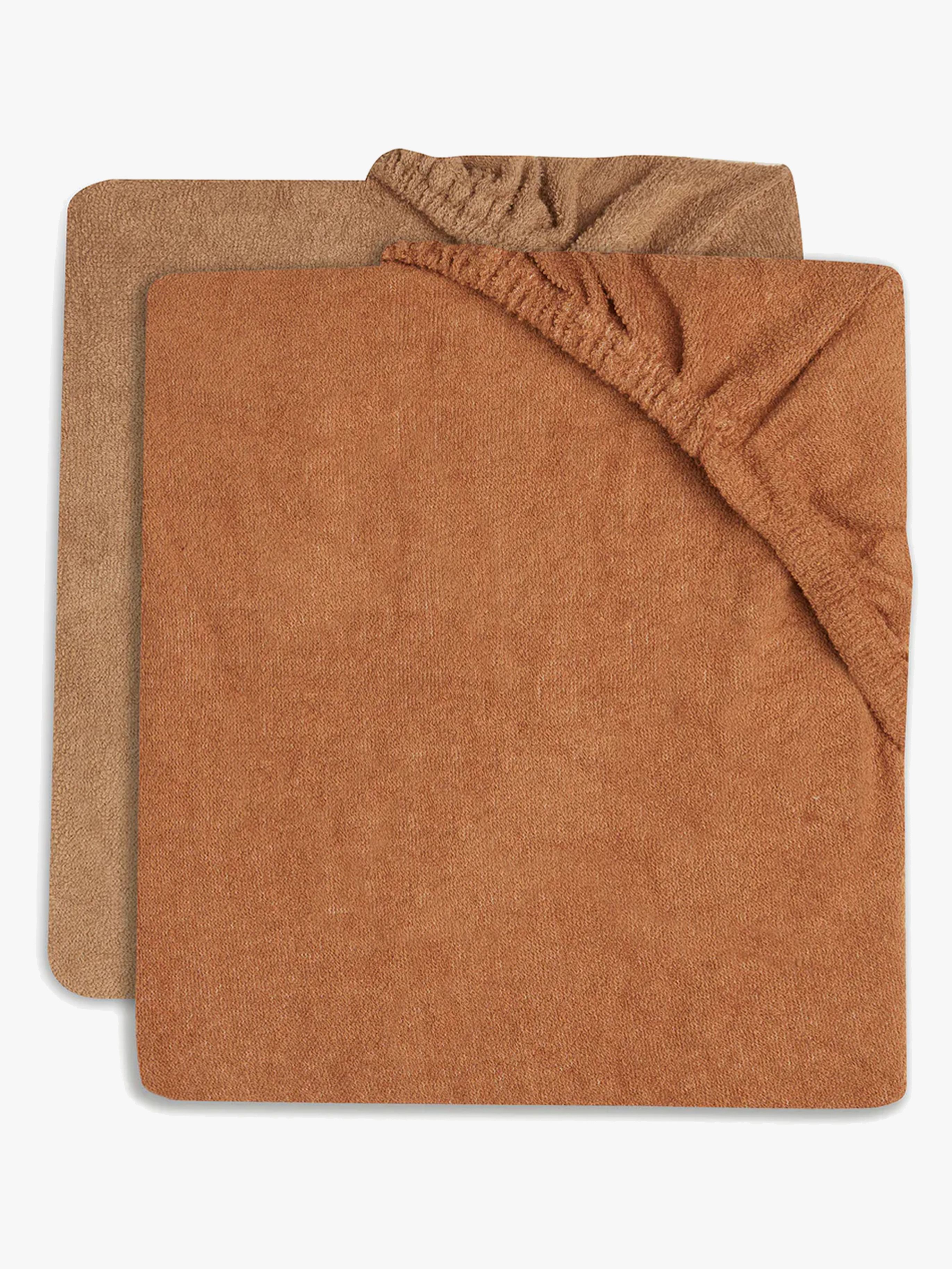Jollein Wickelauflagenbezüge 50x70cm 2er-Pack, Caramel/Biscuit
