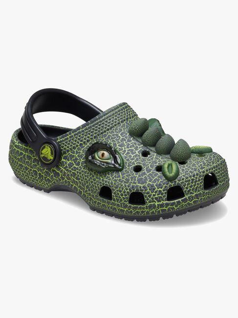 Crocs Classic IAM Scary Dino Kids Sandalen, Schwarz
