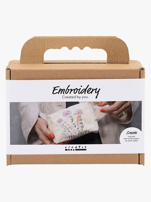 Creativ Company Bastelset Stickerei Kosmetiktasche