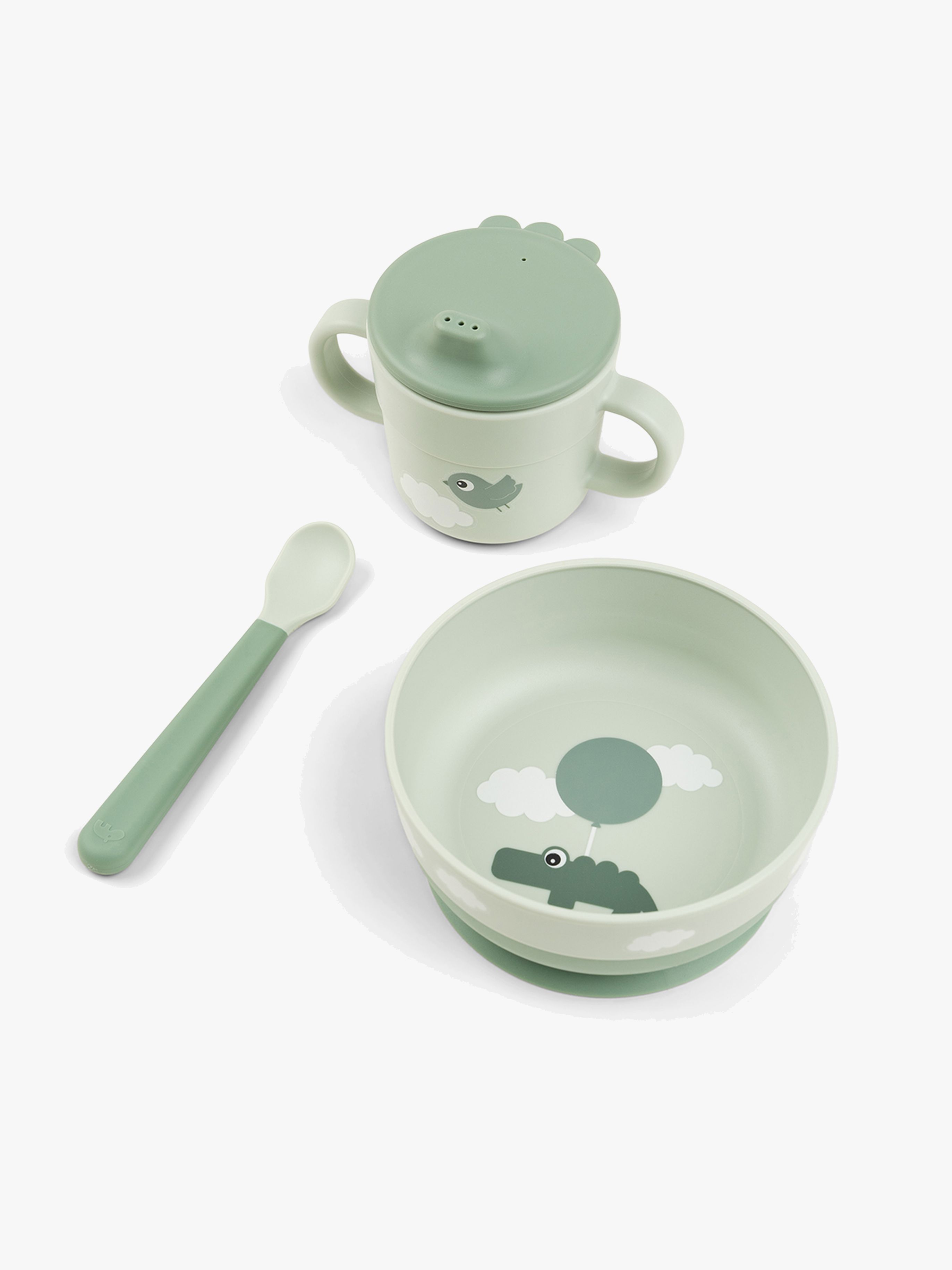 Foodie Geschirr-Set Happy Clouds, Green