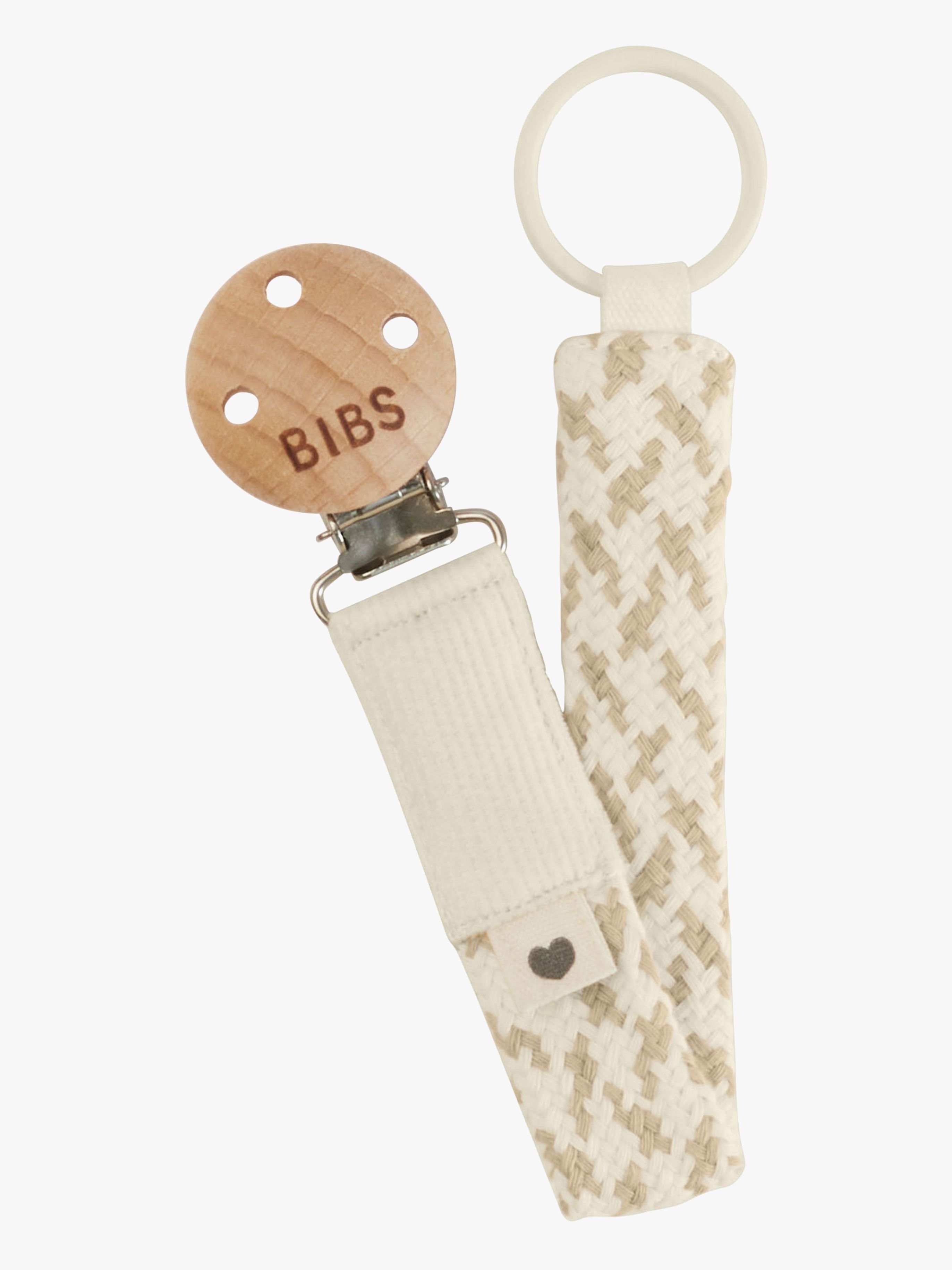 BIBS Braid Schnullerhalter, Ivory/Vanilla