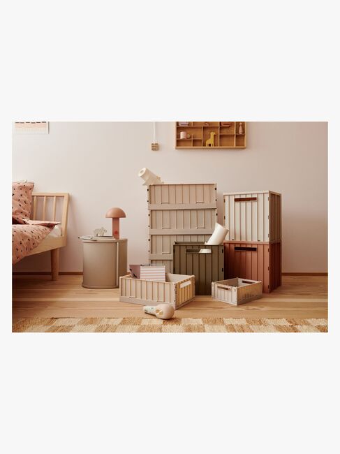 LIEWOOD Weston Aufbewahrungsbox mit Deckel & Rädern, Sandy